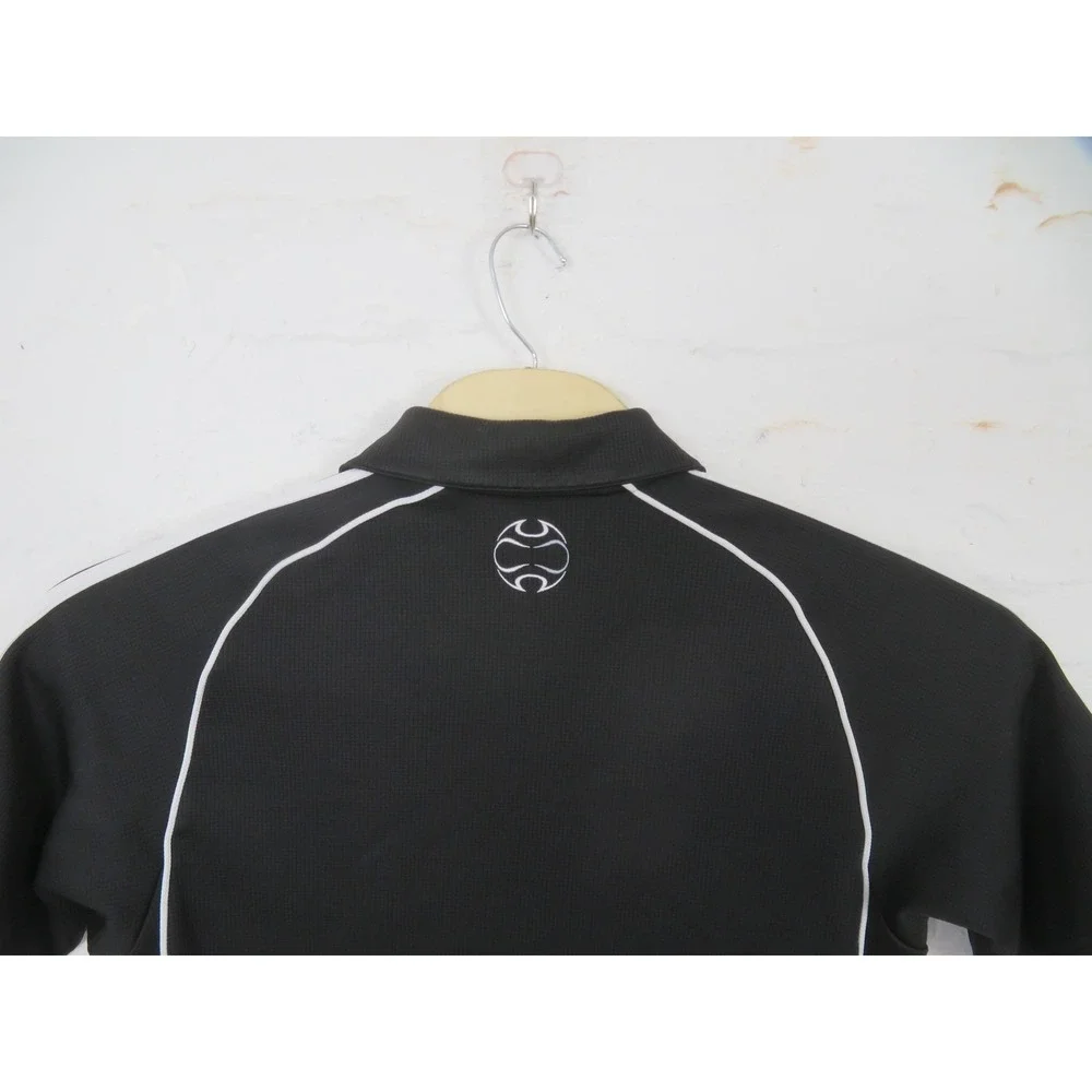 Vintage D.C. United Polo Shirt Mens Medium Black Adidas MLS Soccer Climalite
